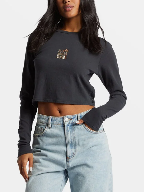 Tommy Long Sleeve T-Shirt-- Mesh Fabric Canvas Fabric Denim Fabric