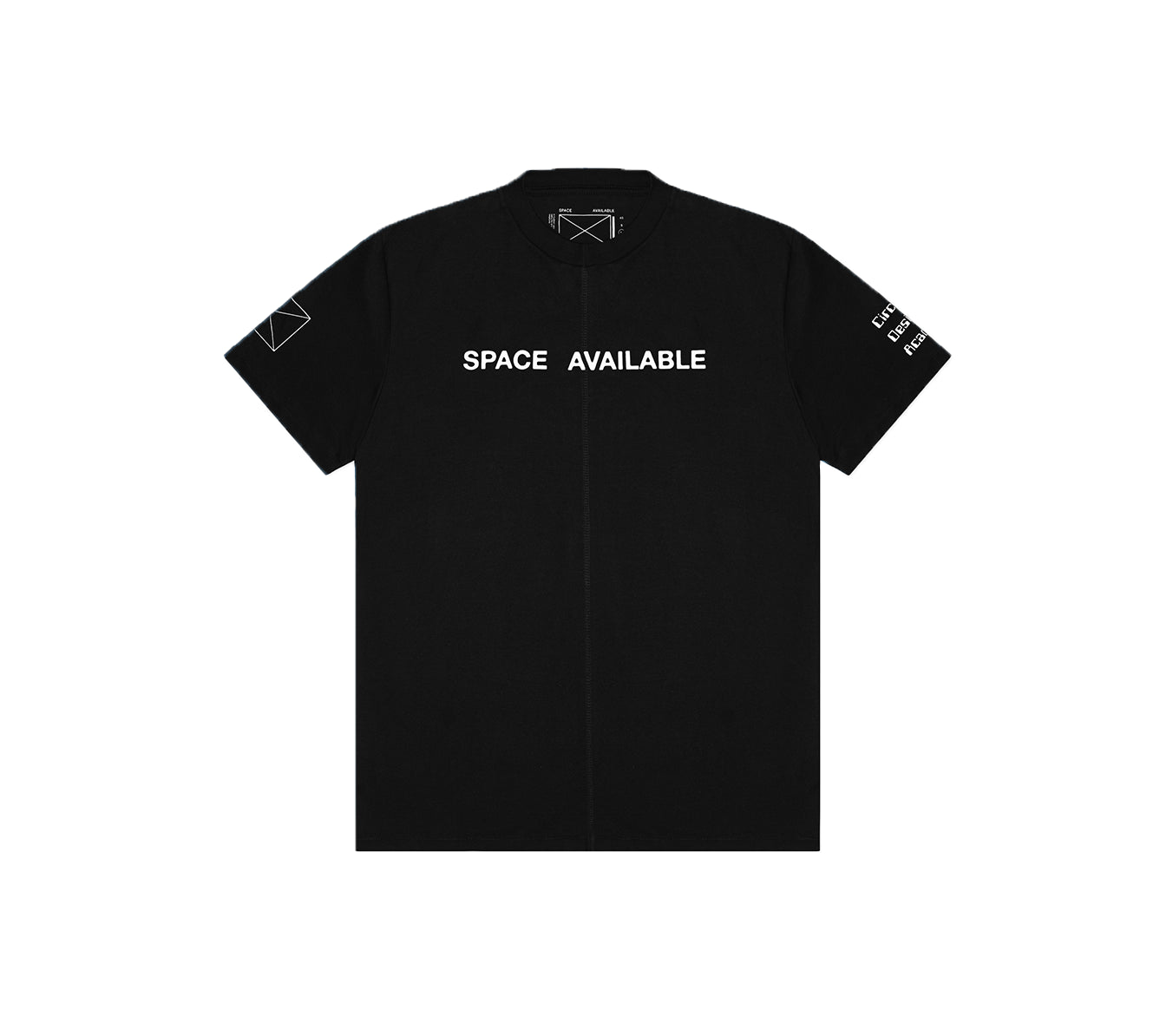 Space Available SA Logo T-shirt - Black-- Graphic T-Shirt Round Neck Polyester