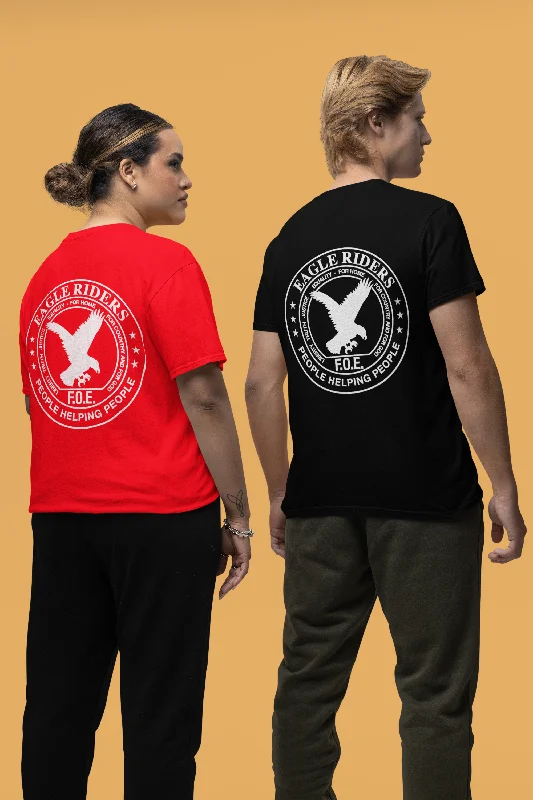 Eagle Riders Double Sided Beefy Pocket T-Shirt (#37)-- Chenille Blend Fleece Blend Nylon Blend