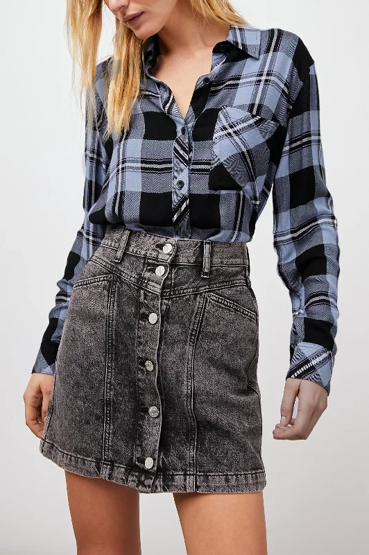 HUNTER SHIRT - CURRENT ONYX WHITE-- Graphic Embroidered Appliqued