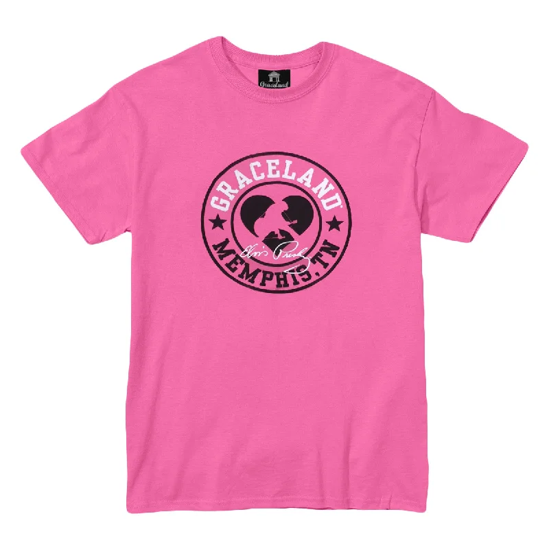 Graceland Elvis Silhouette Heart T-Shirt-- Elegant Classic Vintage