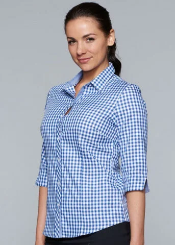 Aussie Pacific Brighton Lady Shirt 3/4 Sleeve (2909T)-- Zippered Front Buttoned Front Snap Front