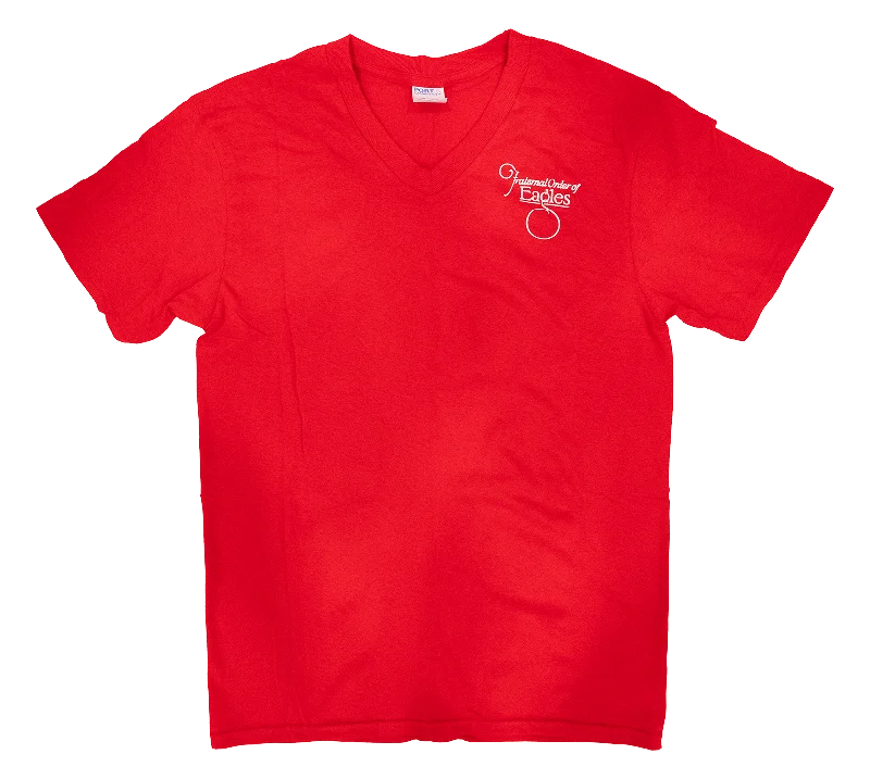 V-Neck T-Shirt Auxiliary Logo (#49)-- Real Fur Shearling Chenille