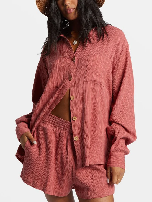 Swell Long Sleeve Buttondown Shirt-- Rayon Fabric Velvet Fabric Corduroy Fabric