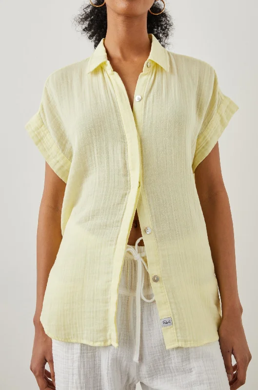 JAMIE SHIRT - CITRON-- Mesh Fabric Canvas Fabric Denim Fabric