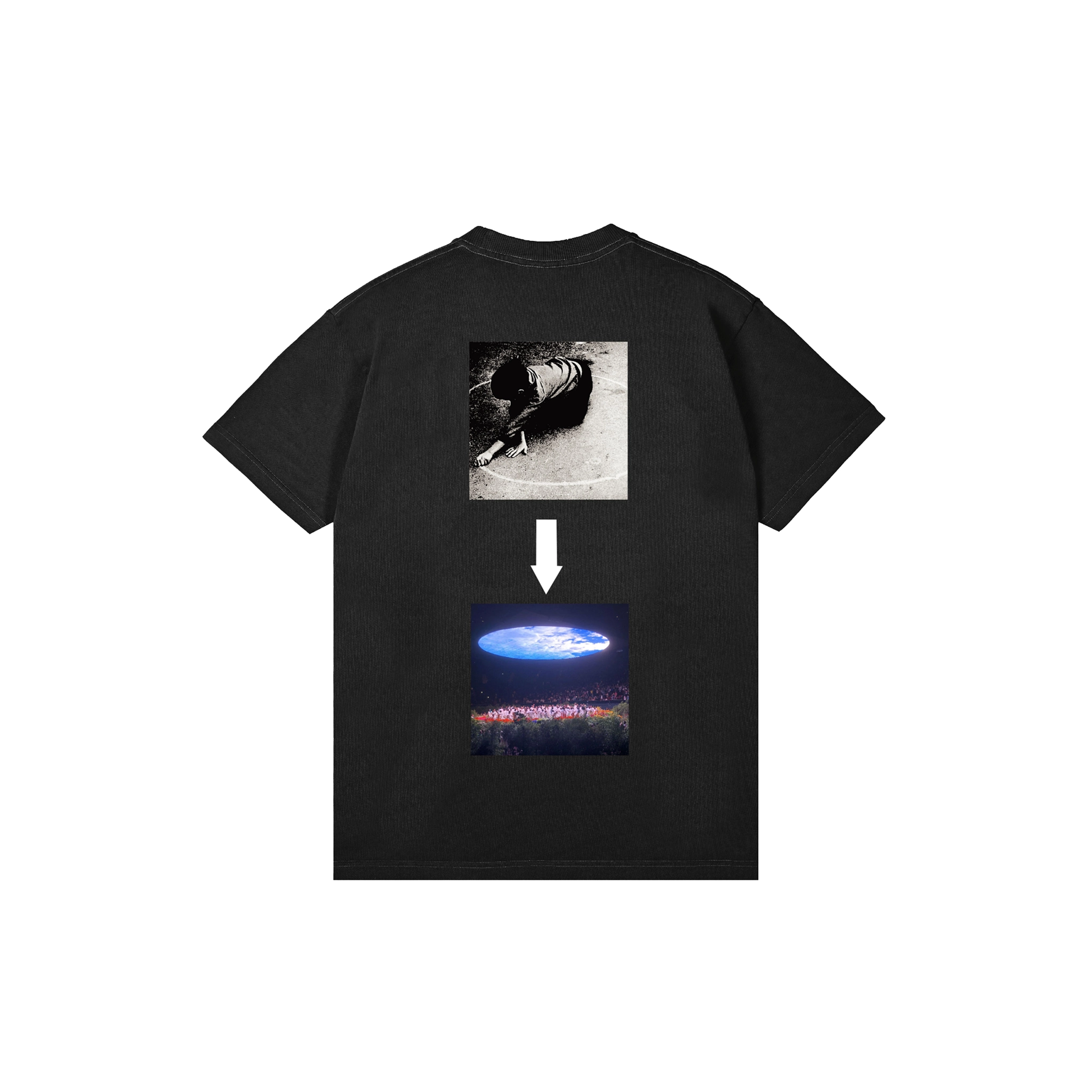 Woodensun Hole T-Shirt - Black -- Basic T-Shirt Crew Neck Short Sleeve