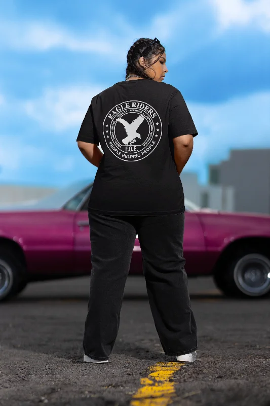 Eagle Riders Beefy Pocket T-Shirt (Back) (#36)-- Houndstooth Herringbone Solid