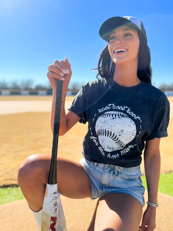 Root, Root, Root, Ball Shirts-- Collared T-Shirt Boat Neck A-Line