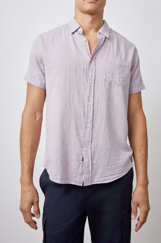 FAIRFAX SHIRT - LAVENDER-- Rayon Fabric Velvet Fabric Corduroy Fabric