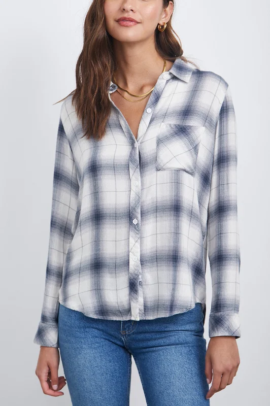 HUNTER SHIRT - STERLING WHITE-- Lace Blend Ribbed Blend Corduroy Blend