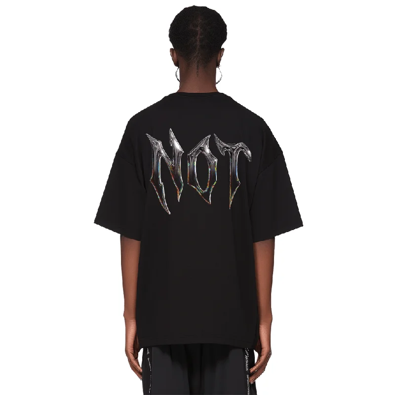 Superconscious NOT T-Shirt - Black / Metal-- Houndstooth Herringbone Solid