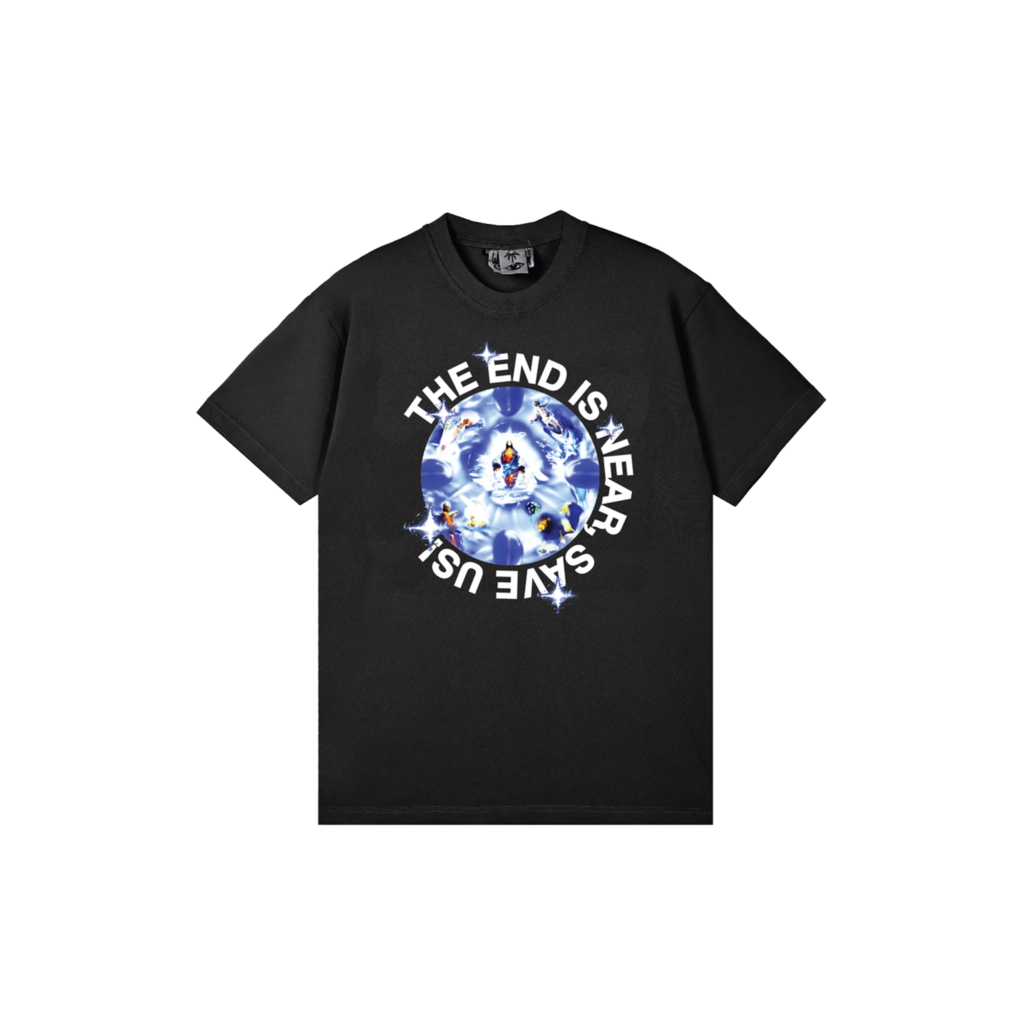 Woodensun Save Us T-Shirt - Black-- Graphic T-Shirt Round Neck Polyester