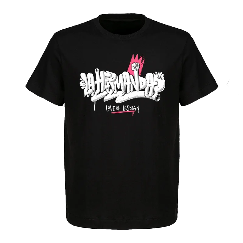 "La Hermandad" T-Shirt + Sticker-- Solid Print Embellished