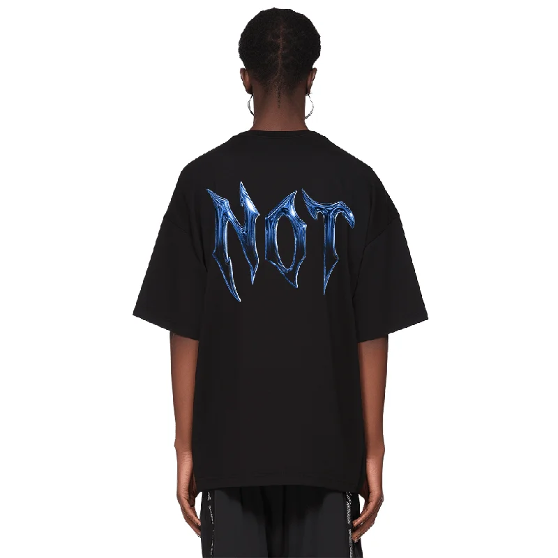 Superconscious NOT T-Shirt - Black / Blue-- Polka Dot Checkered Tartan