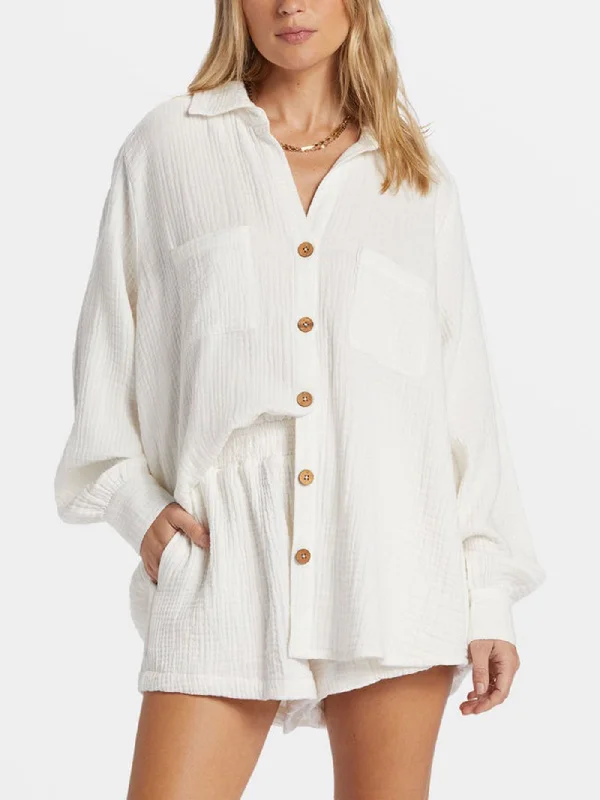 Swell Long Sleeve Buttondown Shirt-- Polka Dot Checkered Tartan