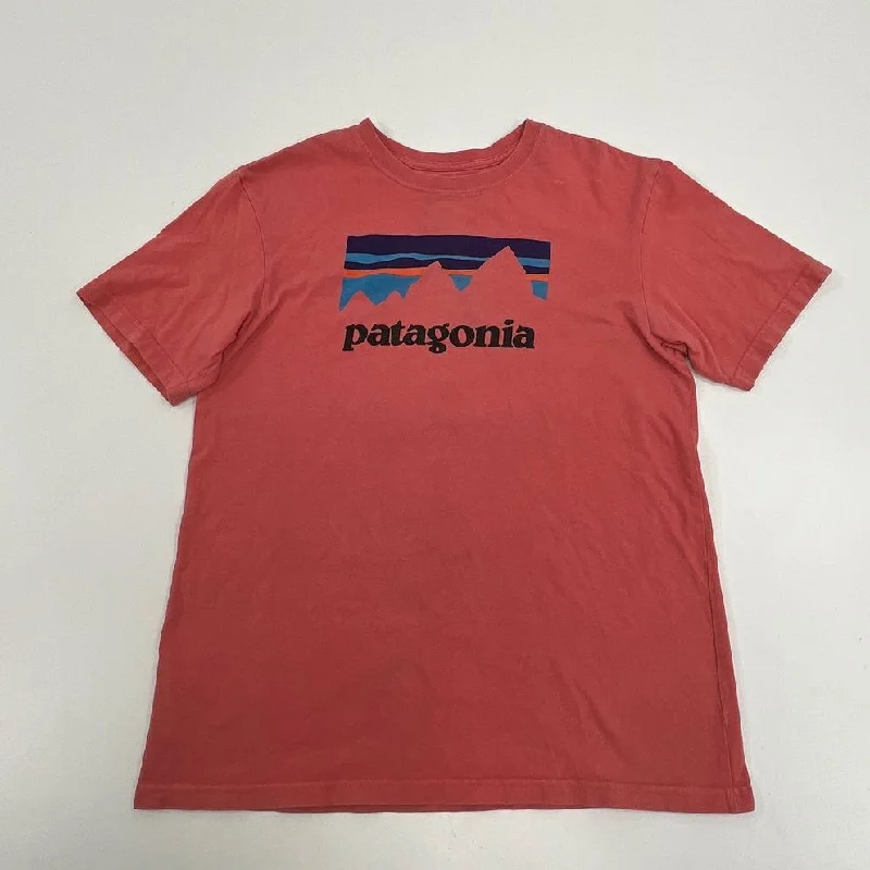 Women's Patagonia Pink Short Sleeve Classic Logo T-shirt - Size Small-- Mesh Fabric Canvas Fabric Denim Fabric