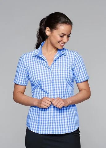 Aussie Pacific Devonport Lady Shirt Short Sleeve (2908S)-- Collared T-Shirt Boat Neck A-Line