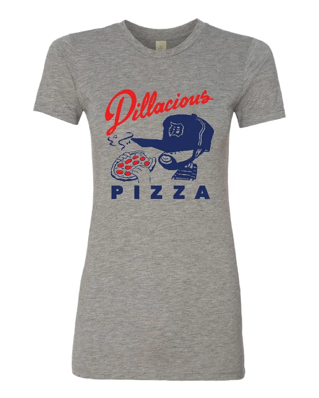 J Dilla - Dillacious Pizza - women's t-shirt-- Front Pockets Side Pockets Patch Pockets