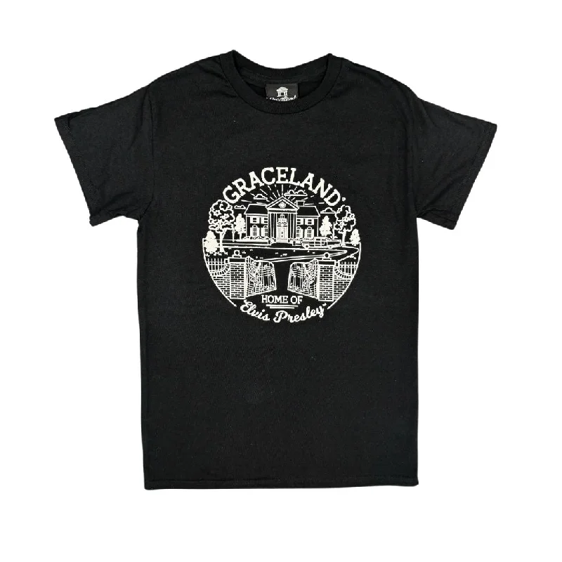 Graceland Line Art T-Shirt-- Houndstooth Herringbone Solid