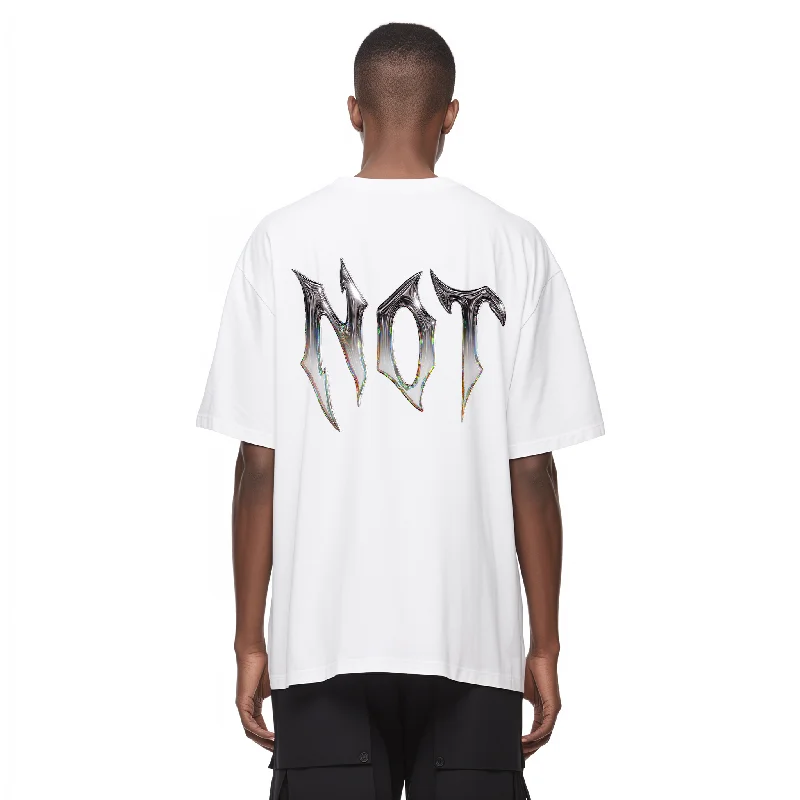 Superconscious NOT T-Shirt - White / Metal-- Elasticated Padded Insulated