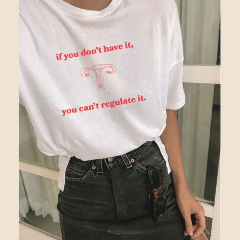 Women's Rights T-Shirt-- Asymmetrical Pockets Print