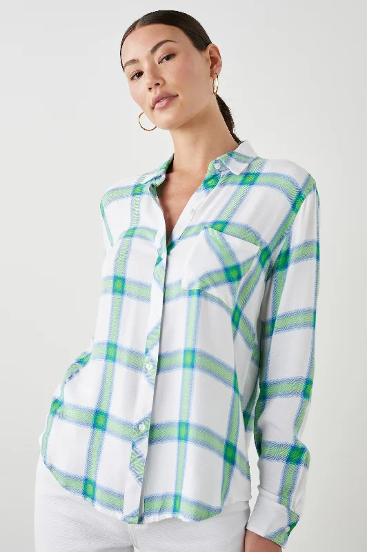 HUNTER SHIRT - AZURE LIME-- Terry Blend Velvet Blend Canvas Blend