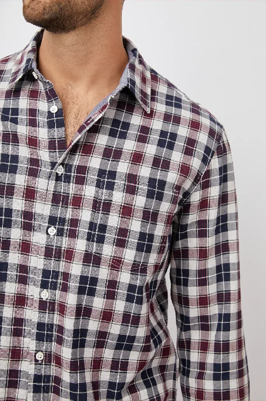 OWENS SHIRT - SUNDOWN CHAMBRAY-- Chenille Blend Fleece Blend Nylon Blend
