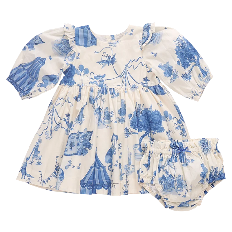 Baby Girls Brooke Dress Set - Blue Circus Tunics Cozy soft