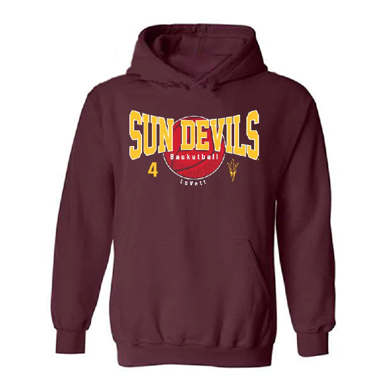 Arizona State - NCAA Women's Basketball : Jyah LoVett - Classic Fashion Shersey Hooded Sweatshirt Hoodie with Mesh Breathable Sporty