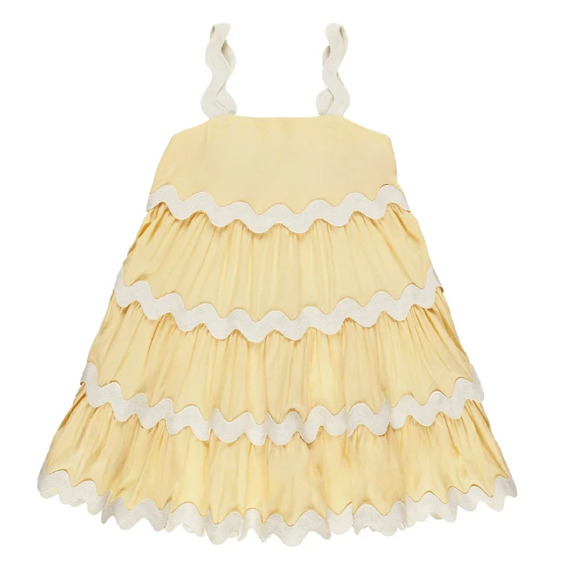 Ric Rac Dress || Yellow Tunics Silk luxurious