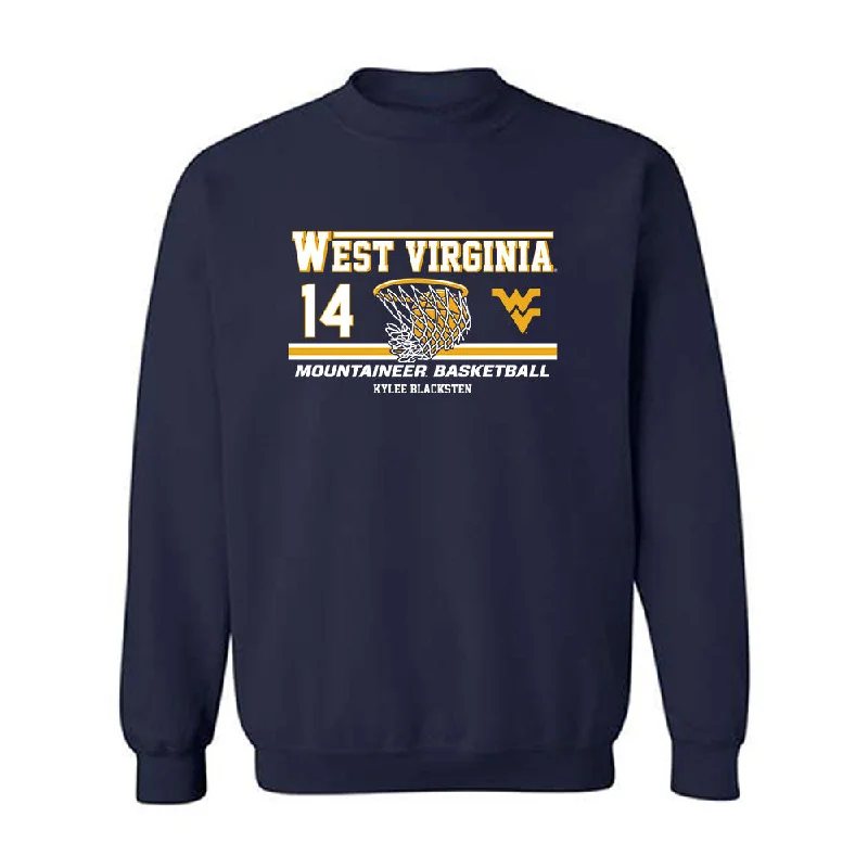 West Virginia - NCAA Women's Basketball : Kylee Blacksten - Classic Fashion Shersey Crewneck Sweatshirt Hoodie Sweatshirt Pullover West Virginia - NCAA Women's Basketball : Kylee Blacksten - Classic Fashion Shersey Crewneck Sweatshirt Hoodie Sweatshirt Pullover