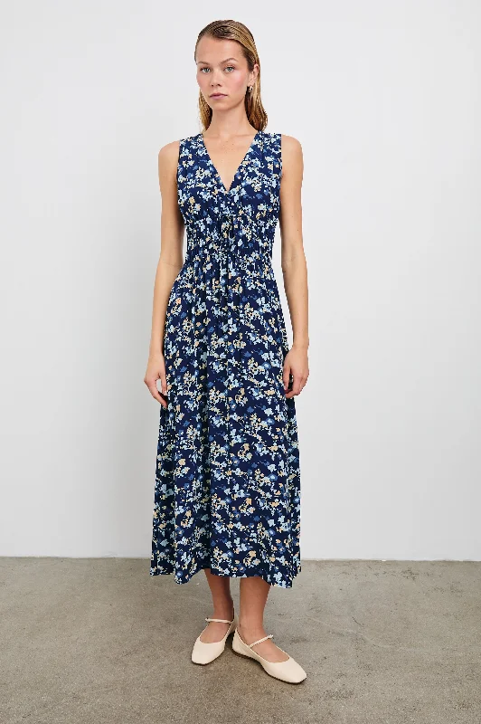 LILITH DRESS - NAVY FLORA Tunics Stylish modern