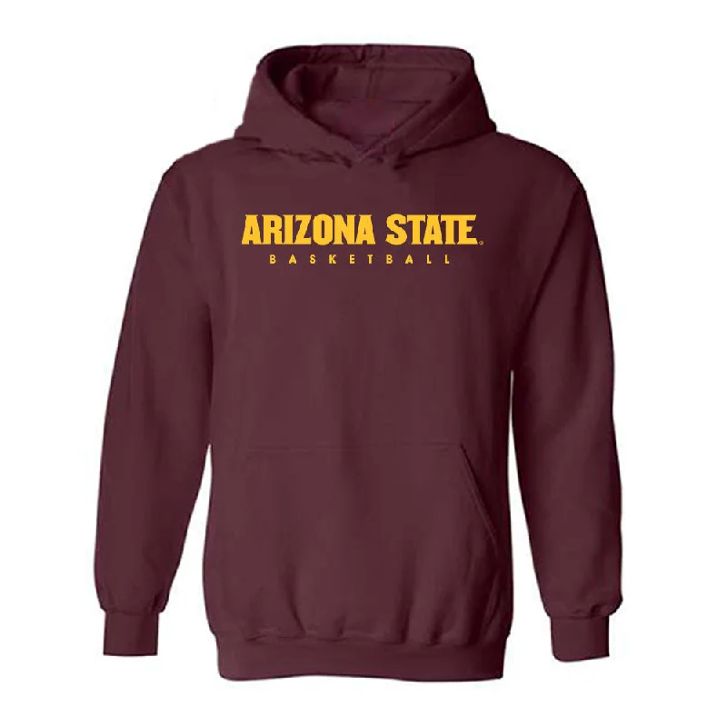 Arizona State - NCAA Women's Basketball : Jyah LoVett - Classic Shersey Hooded Sweatshirt Hoodie with Button Placket Classic Preppy