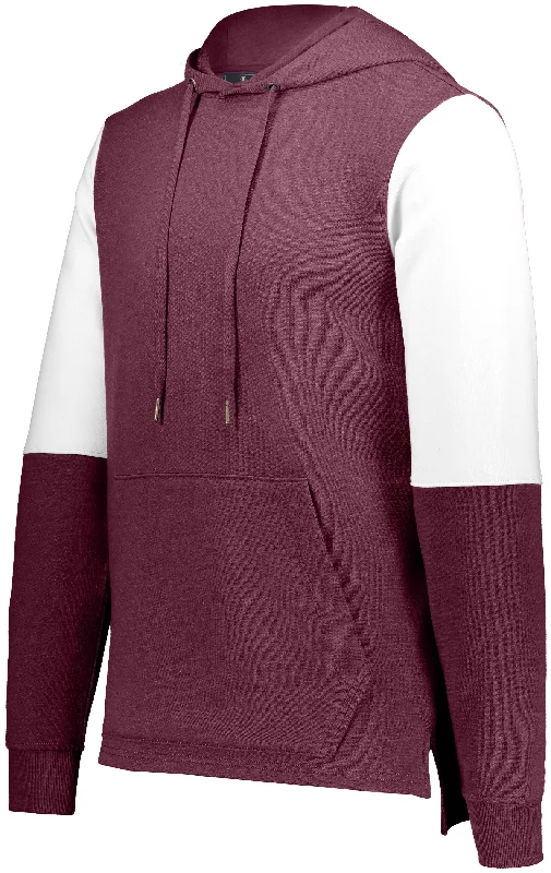 MAROON HEATHER/WHITE