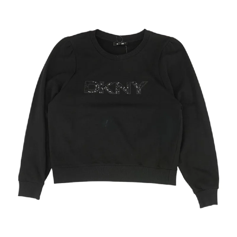 Black Solid Sweatshirt Hoodie with Front Slit Layering Stylish