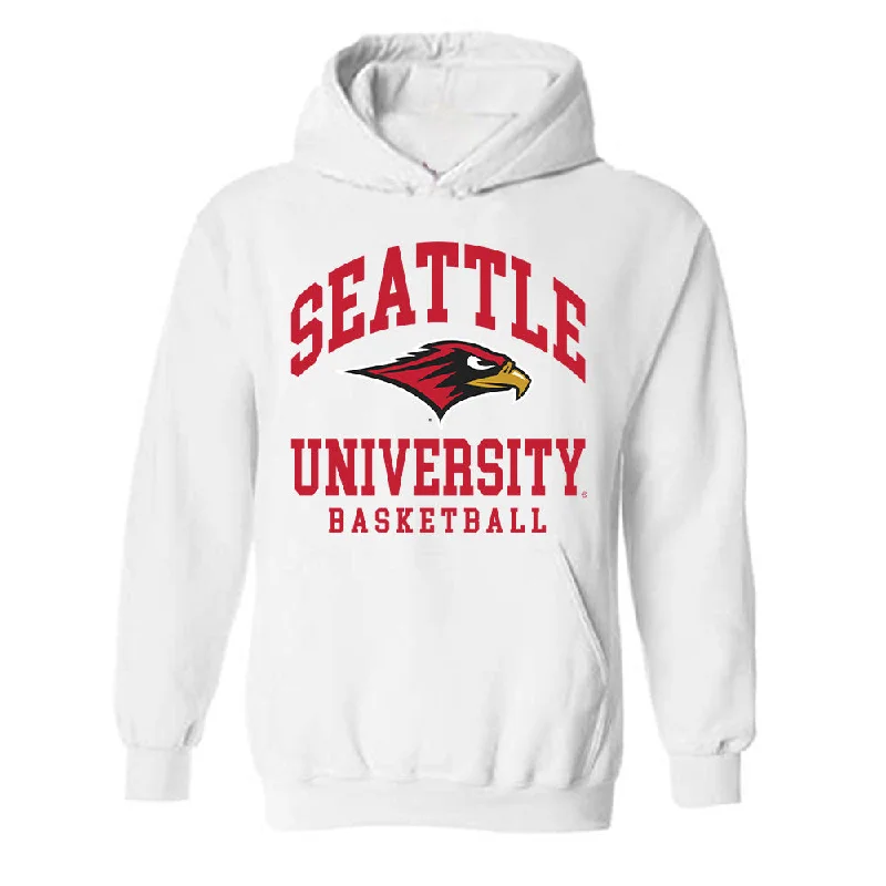 Seattle - NCAA Women's Basketball : Christeina Bryan - Classic Shersey Hooded Sweatshirt Hoodie with Frayed Bohemian Relaxed