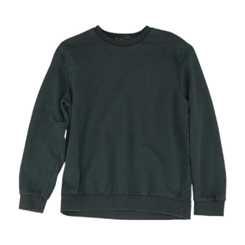 Black Solid Sweatshirt Hoodie with Contrast Stitching Detailed Premium