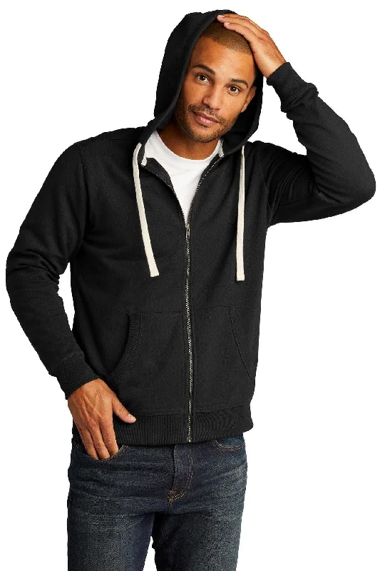 District Re-FleeceFull-Zip Hoodie DT8102 Hoodie with Hem Detail Decorative Unique