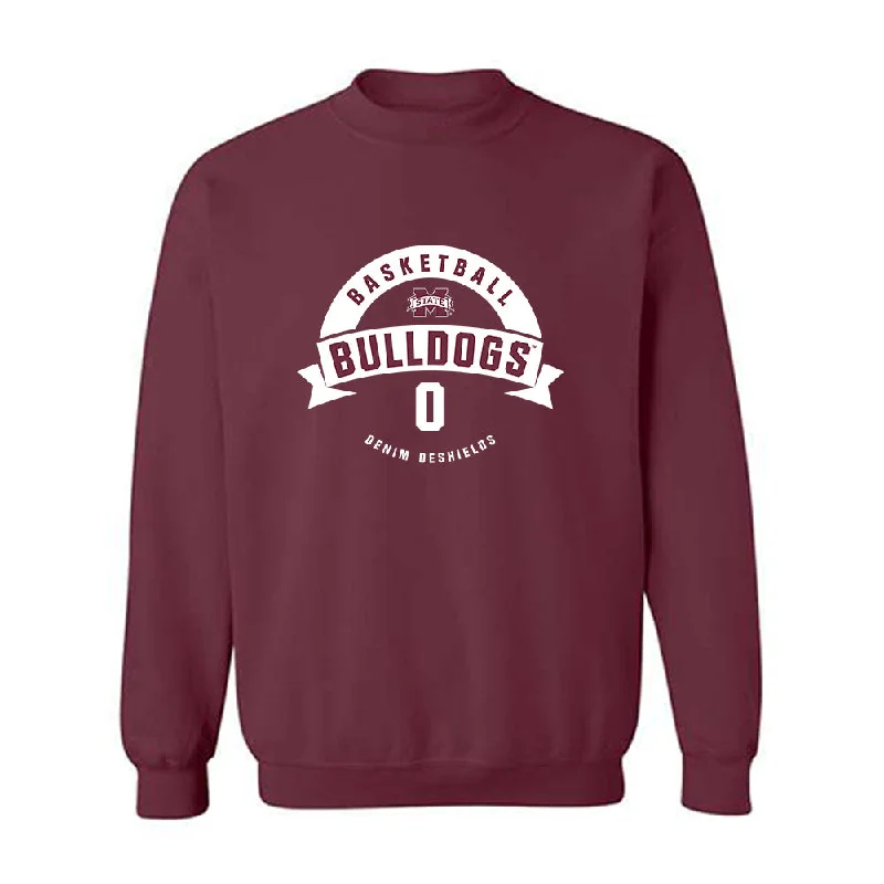 Mississippi State - NCAA Women's Basketball : Denim DeShields - Classic Fashion Shersey Crewneck Sweatshirt Hoodie with Embroidery Detailed Premium Mississippi State - NCAA Women's Basketball : Denim DeShields - Classic Fashion Shersey Crewneck Sweatshirt Hoodie with Embroidery Detailed Premium