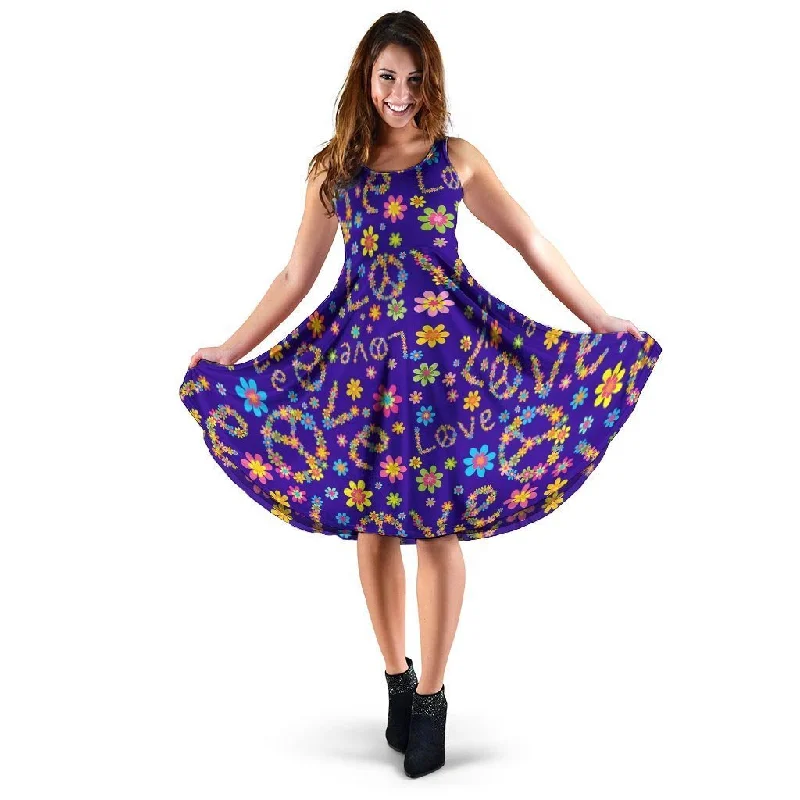 Abstract Floral Hippie Dress Tunics Essential wardrobe