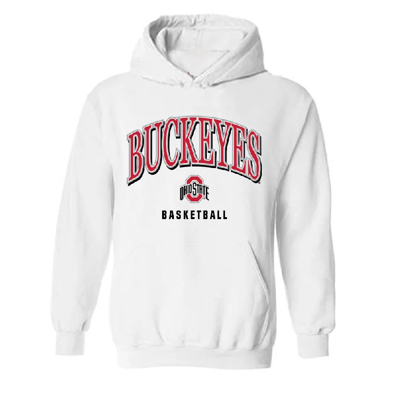 Ohio State - NCAA Women's Basketball : Kennedy Cambridge - Classic Shersey Hooded Sweatshirt Hoodie with Front Slit Layering Stylish Ohio State - NCAA Women's Basketball : Kennedy Cambridge - Classic Shersey Hooded Sweatshirt Hoodie with Front Slit Layering Stylish