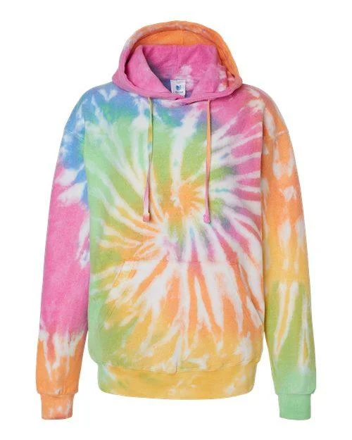 Colortone Tie-Dyed Cloud Fleece Hooded Sweatshirt 8600 Hoodie with Hem Elastic Stretchable Comfortable