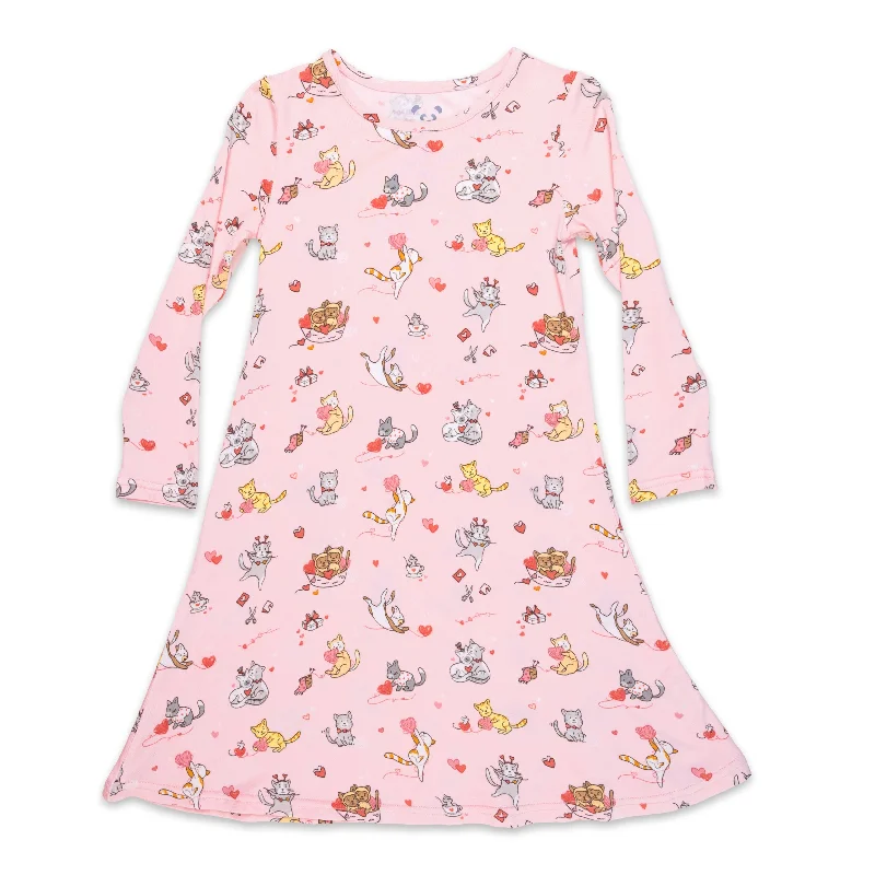 Feline Love Girls Bamboo Dress A-Line Day Work