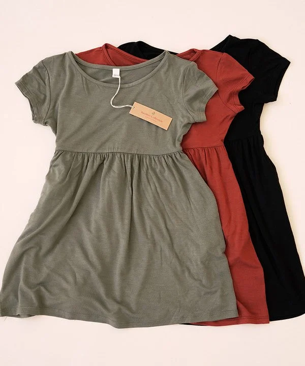 Bamboo Little Princess Dress For Kids Tunics Formal black