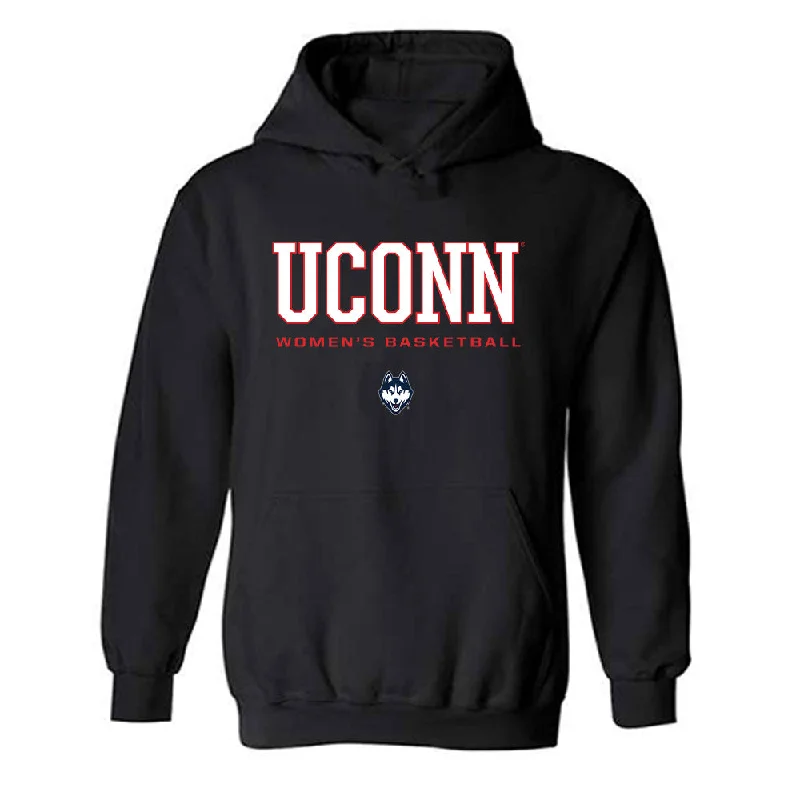 UConn - NCAA Women's Basketball : Sarah Strong - Classic Shersey Hooded Sweatshirt Hoodie with Sequins Glamorous Eye-catching