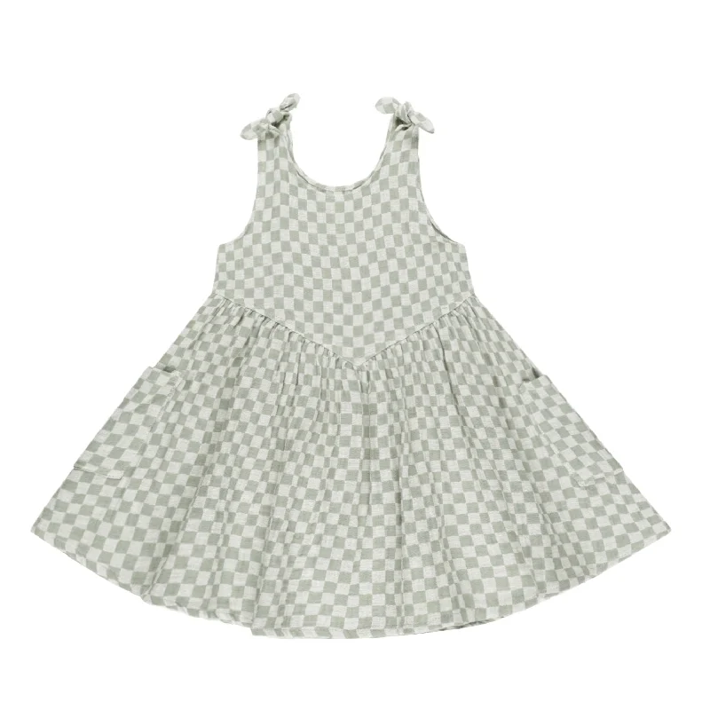Summer Dress || Sage Check Tunics Yoga stretchy