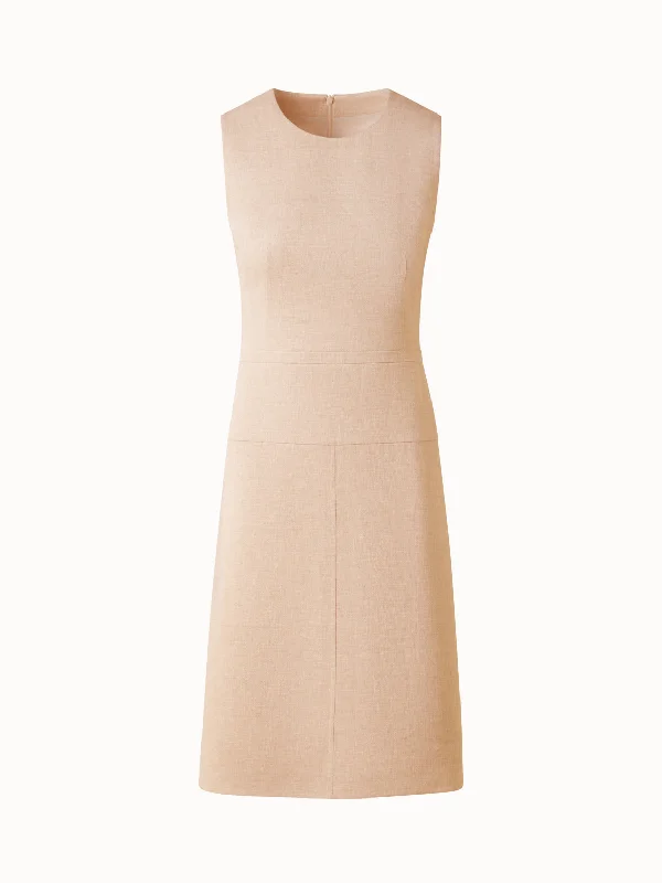 A-Line Sheath Dress in Linen Double-Face Tunics Sophisticated sleek