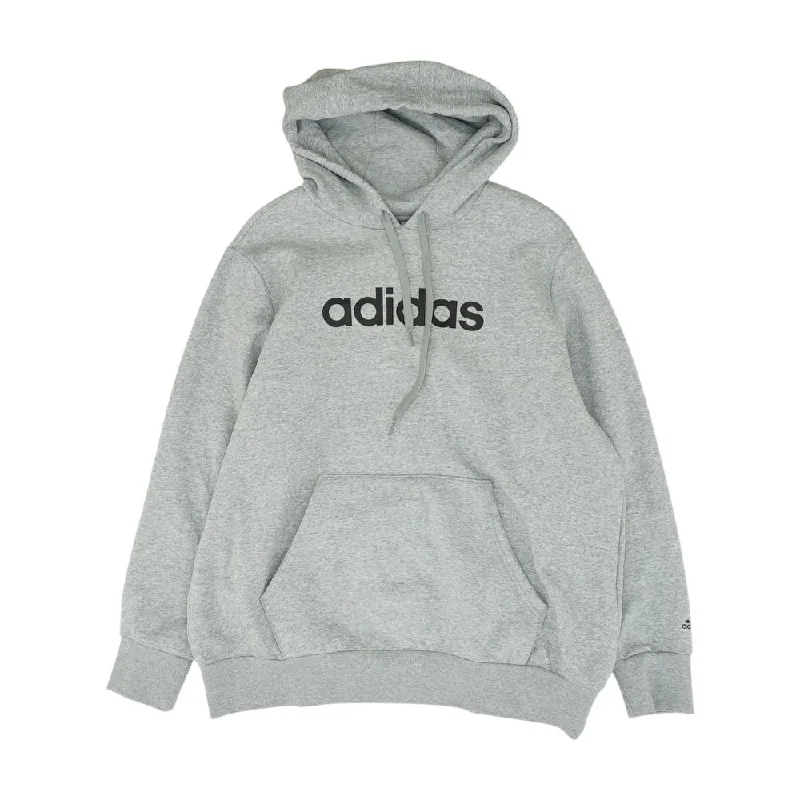 Gray Solid Hoodie Hoodie with Logo Branding Identity