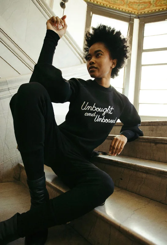 REBEL: UNBOUGHT AND UNBOSSED EDITION SWEATSHIRT Hoodie with Front Slit Layering Stylish