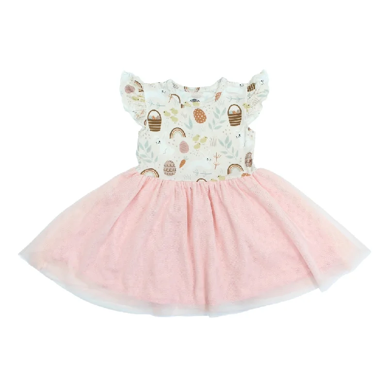 Hop To It Easter Tulle Twirl Dress Shift Classic Vintage